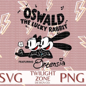 Oswald and ortensia SVG | easy cut file for Cricut, Layered by colour. PNG | colour file for printing and sublimination