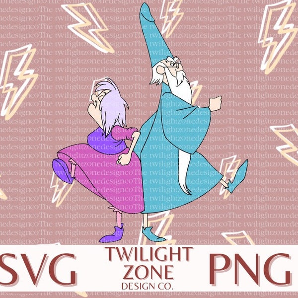 Wizard and witch SVG | easy cut file for Cricut, Layered by colour. PNG | colour file for printing and sublimination