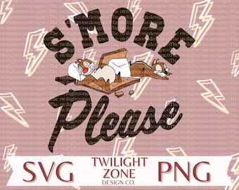 S'more please SVG | easy cut file for Cricut, Layered by colour. PNG | colour file for printing and sublimination