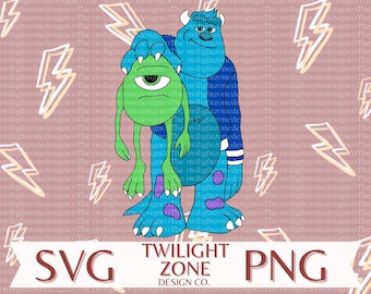 Monsters SVG | easy cut file for Cricut, Layered by colour. PNG | colour file for printing and sublimination