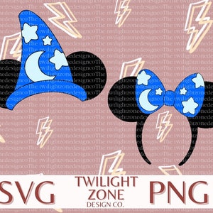 Sorcerer ears SVG | easy cut file for Cricut, Layered by colour. PNG | colour file for printing and sublimination