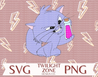 Ond katt SVG | enkel att klippa fil för Cricut, lagerbehandlad efter färg. PNG | färgfil för utskrift och sublimering