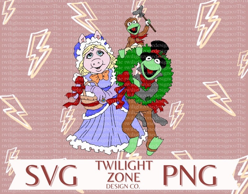 Muppet Christmas SVG | easy cut file for Cricut, Layered by colour. PNG | colour file for printing and sublimination