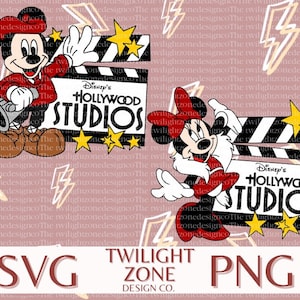 Hollywood mice SVG | easy cut file for Cricut, Layered by colour. PNG | colour file for printing and sublimination