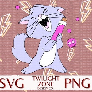 Evil kitty SVG | easy cut file for Cricut, Layered by colour. PNG | colour file for printing and sublimination