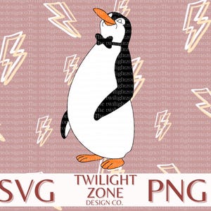 SVG デジタル ファイル - メリー ポピンズのウェイター ペンギン
