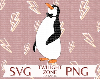 SVG デジタル ファイル - メリー ポピンズのウェイター ペンギン