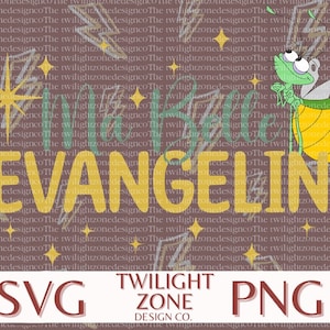 Evangeline SVG | easy cut file for Cricut, Layered by colour. PNG | colour file for printing and sublimination