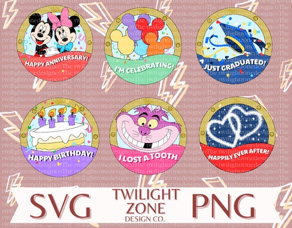 Cruise line buttons SVG | easy cut file for Cricut, Layered by colour. PNG | colour file for printing and sublimination