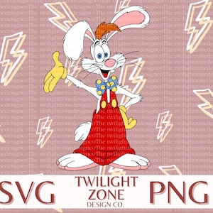 Roger rabbit SVG | easy cut file for Cricut, Layered by colour. PNG | colour file for printing and sublimination