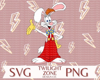 Roger rabbit SVG | easy cut file for Cricut, Layered by colour. PNG | colour file for printing and sublimination