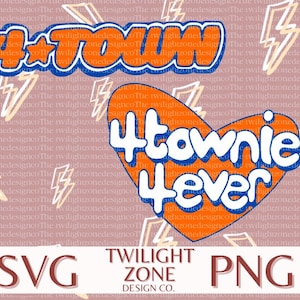 4 town SVG | easy cut file for Cricut, Layered by colour. PNG | colour file for printing and sublimination