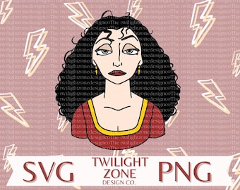 Mother gothel SVG | easy cut file for Cricut, Layered by colour. PNG | colour file for printing and sublimination