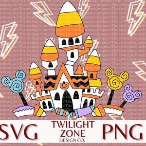 Halloween Castle  SVG | easy cut file for Cricut, Layered by colour. PNG | colour file for printing and sublimination
