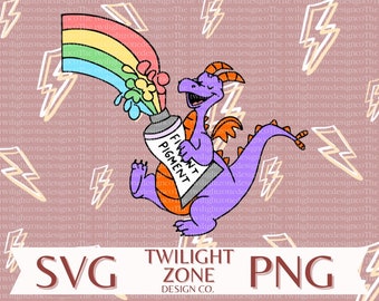 Pigmento Figment SVG / archivo de corte fácil para Cricut, en capas por color. PNG / archivo de color para impresión y sublimación