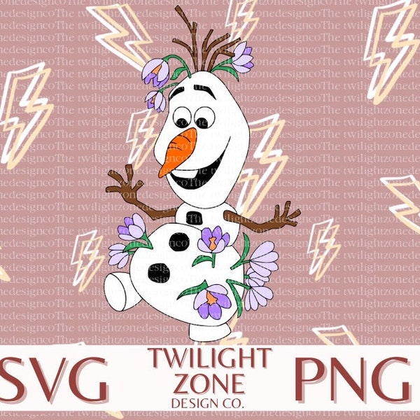 Spring snowman SVG | easy cut file for Cricut, Layered by colour. PNG | colour file for printing and sublimination