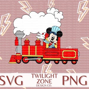 Railroad mouse SVG | easy cut file for Cricut, Layered by colour. PNG | colour file for printing and sublimination