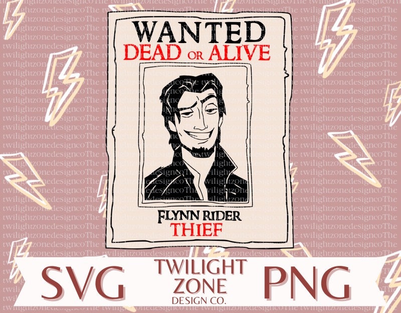 Instant download Rapunzel Flyers Flynn Rider Wanted Printable Poster