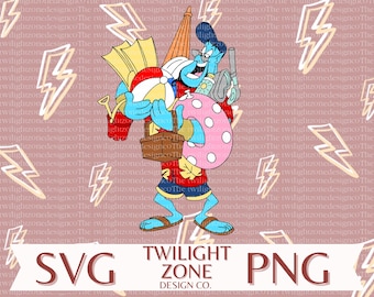 Urlaub Genie SVG | Einfach zu schneidende Dateien für Cricut und Farben. PNG | Farbdatei zum Drucken und Sublimieren