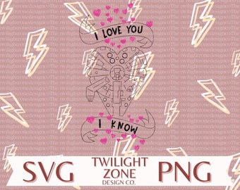 Ich liebe dich, ich weiß SVG | Einfach zu schneidende Dateien für Cricut und Farben. PNG | Farbdatei zum Drucken und Sublimieren