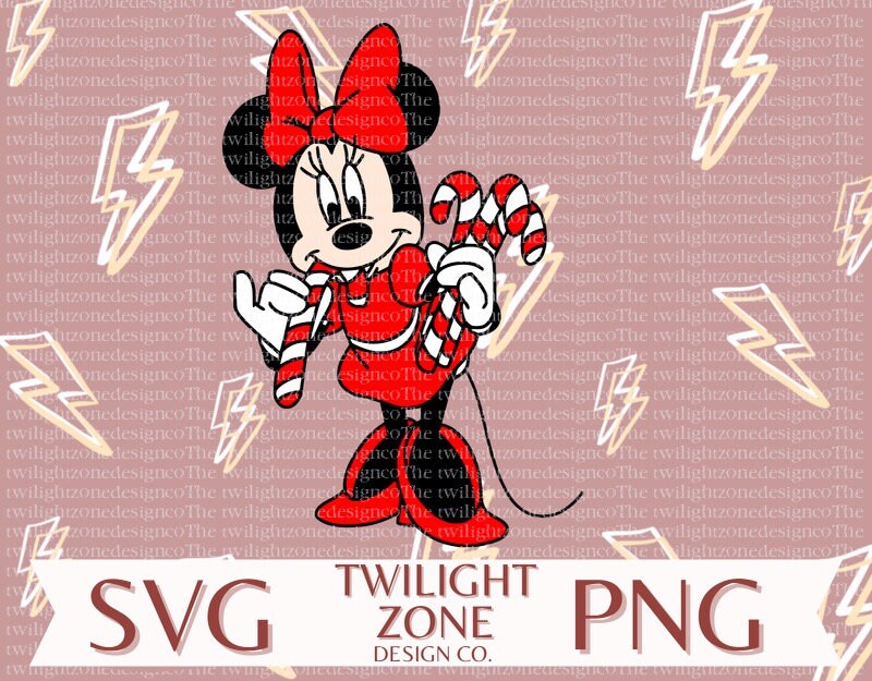 Candy Cane Mouse SVG Easy Cut File for Cricut, Layered by Colour. PNG ...