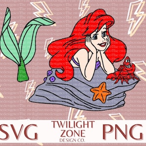 Daydreaming mermaid SVG | easy cut file for Cricut, Layered by colour. PNG | colour file for printing and sublimination