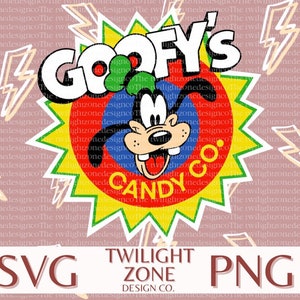 Candy co goof SVG | easy cut file for Cricut, Layered by colour. PNG | colour file for printing and sublimination