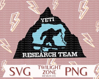 Yeti research team SVG | easy cut file for Cricut, Layered by colour. PNG | colour file for printing and sublimination