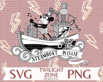 Original steamboat SVG | easy cut file for Cricut, Layered by colour. PNG | colour file for printing and sublimination