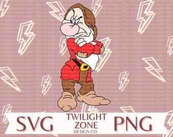 Grumpy SVG | easy cut file for Cricut, Layered by colour. PNG | colour file for printing and sublimination