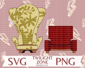 Arm chairs SVG | easy cut file for Cricut, Layered by colour. PNG | colour file for printing and sublimination