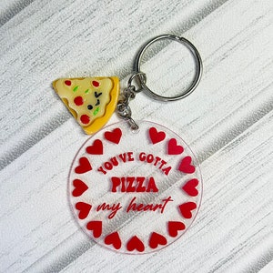 Pizza Heart Keychain -  UK