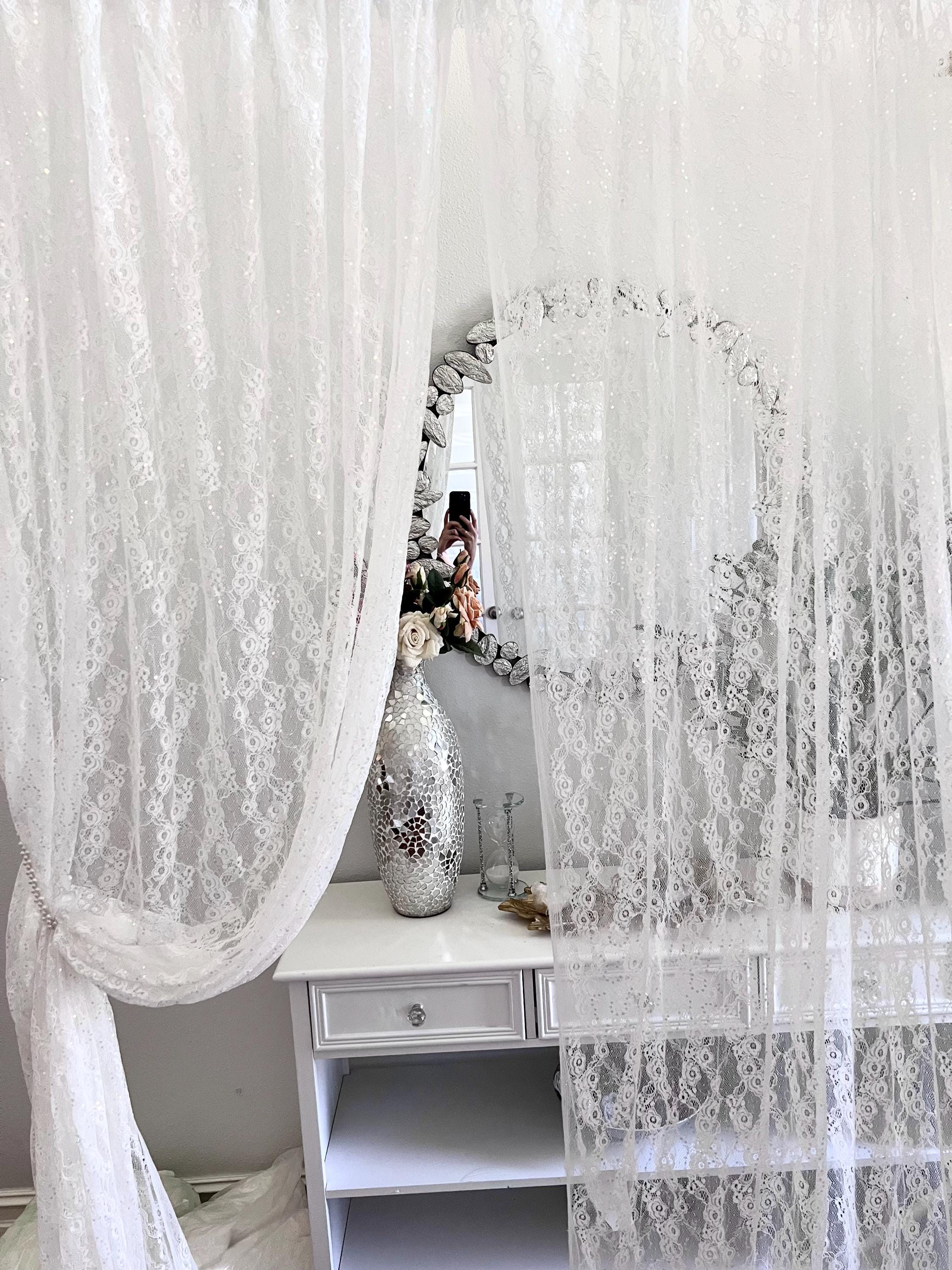 Custom Made Sequin White OR Off-white Tulle for the Bride Room, Custom ...
