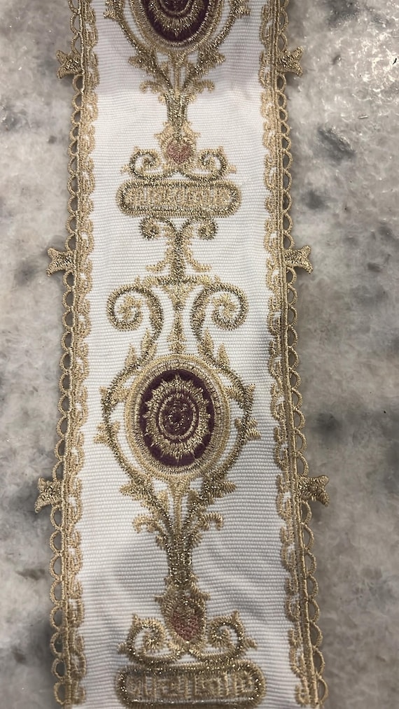 3” High-Quality Curtain Border Tape Trim – Luxury Embroidered Edge, Premium Thread