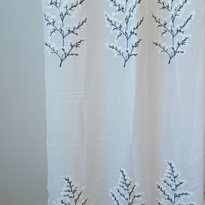 Custom made linen white sheer, custom color handmade drapery.