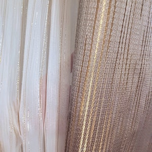 Custom Made gold thread curtain and sheer, Modern, Customized size Hand made curtains,  living room, dining room, and bedroom
