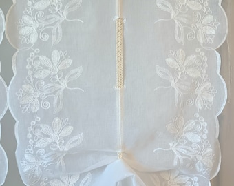 Custom made Embroidery Valance Roman European style hand made roman valance Living Room Kitchen, bath, and Balcony