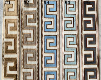 High Quality 3D Edge curtain Border Tape Curtain Trim, Greek Key Trim Tape Embroidery Trim Border Trim, 3D Velvet Embroidery Curtain Trim