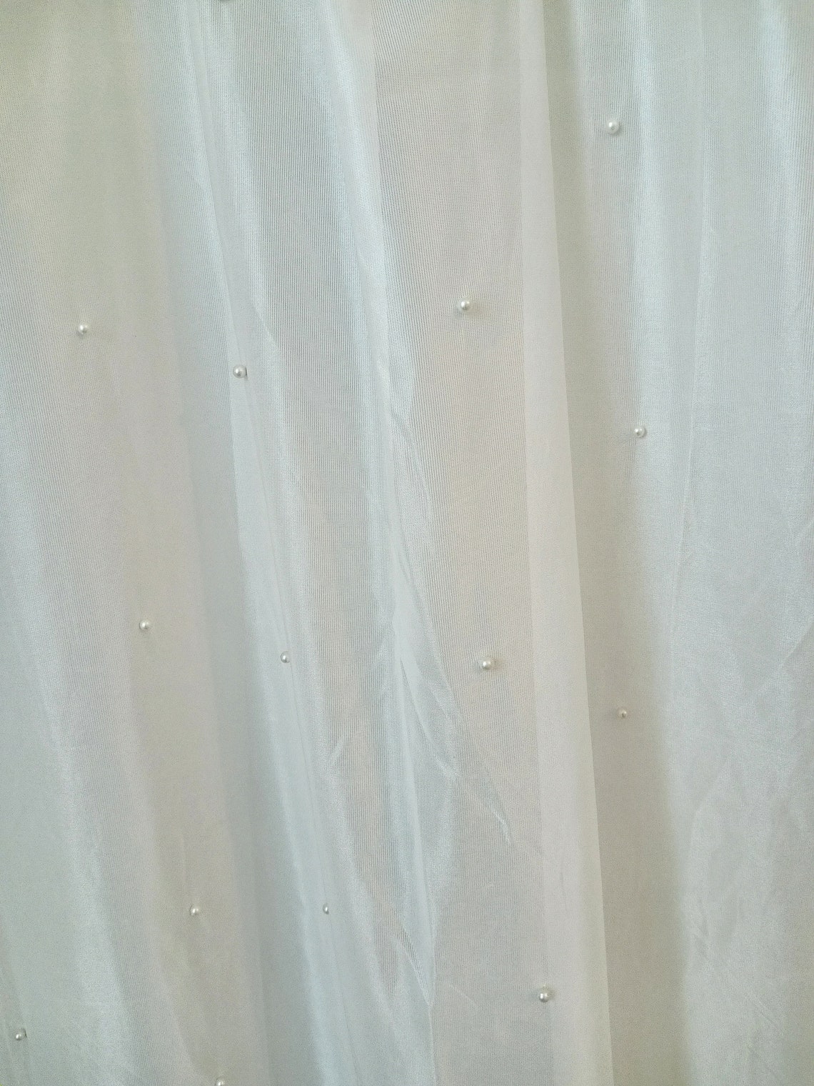 Customized Size Hand Made Luxury White Pearl Tulle Decorated for Living ...