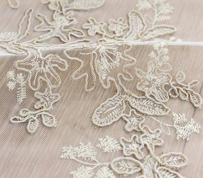 Patterned Tulle Customized Size Embroidery Lace Tulle European for Living Room, Dining ...