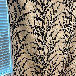 Black Snow Willow Jacquard Chenille Curtains – Thick, Elegant Drapes for Living Room or Bedroom image 10