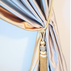 Hand made silver-Gold curtain thick quality jaqcuard ,custom size drapery for living room, bedroom and dining room