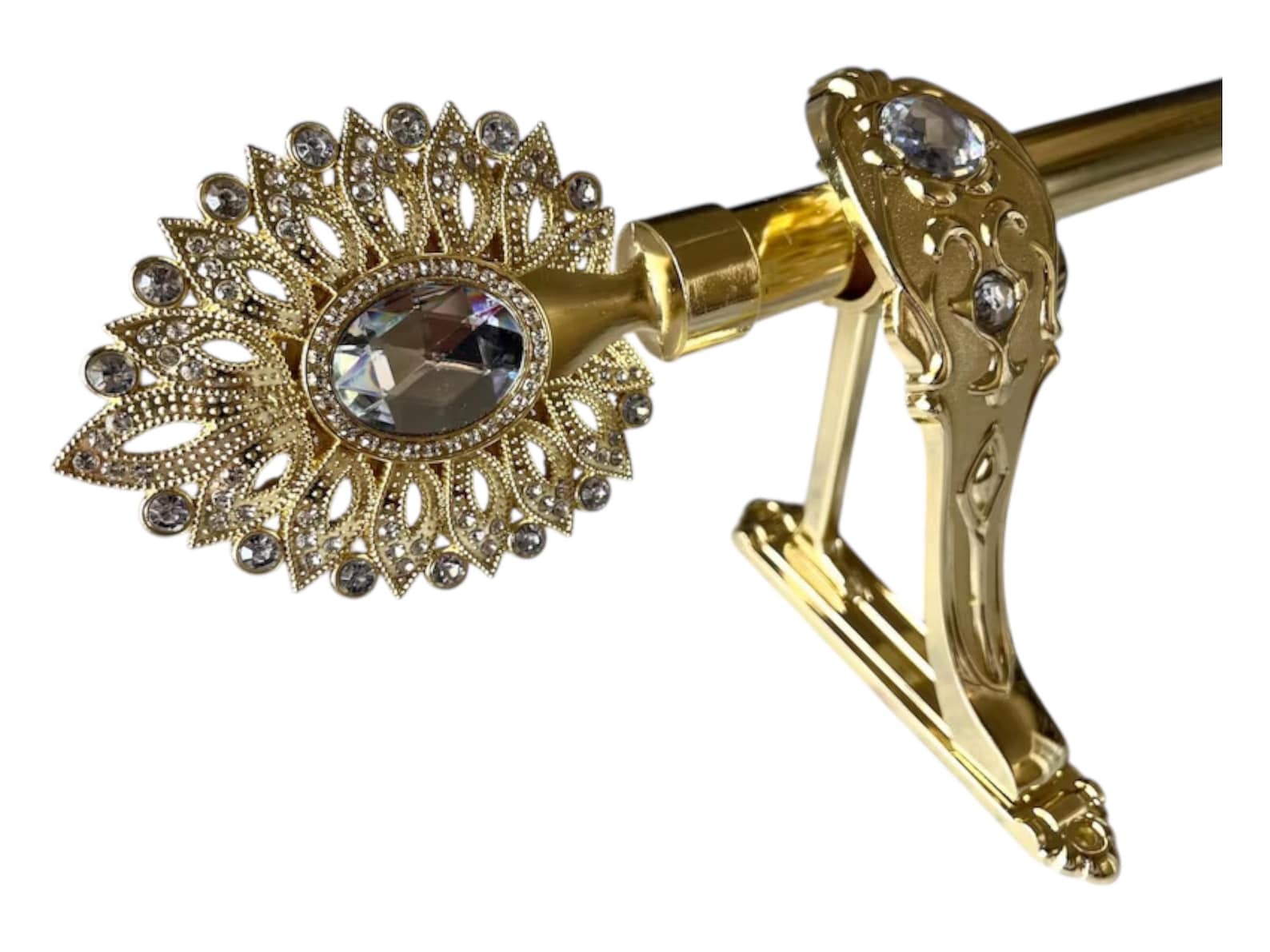 Heavy Duty Single Bright GOLD Rod, Modern Luxury Heavy Duty Handmade ...