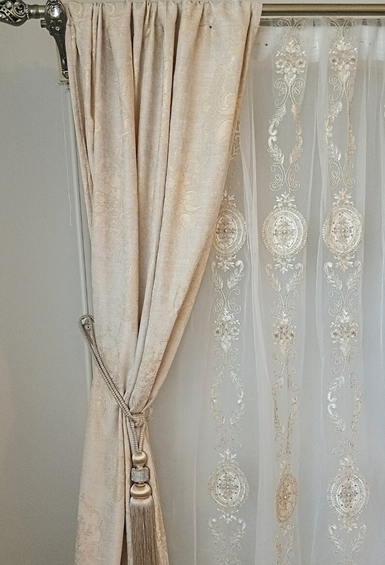 Custom Made Luxury Style Velvet Curtain With Shear,lined or Unlined