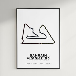 01 - F1 - Bahrain Circuit Poster, Bahrain Grand Prix, Formula 1 Poster