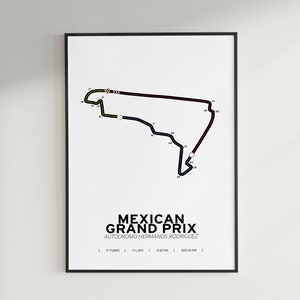 20 - F1 - Autodromo Hermanos Rodriguez Circuit Poster, Mexican Grand Prix, Formula 1 Poster, Circuit of the Americas