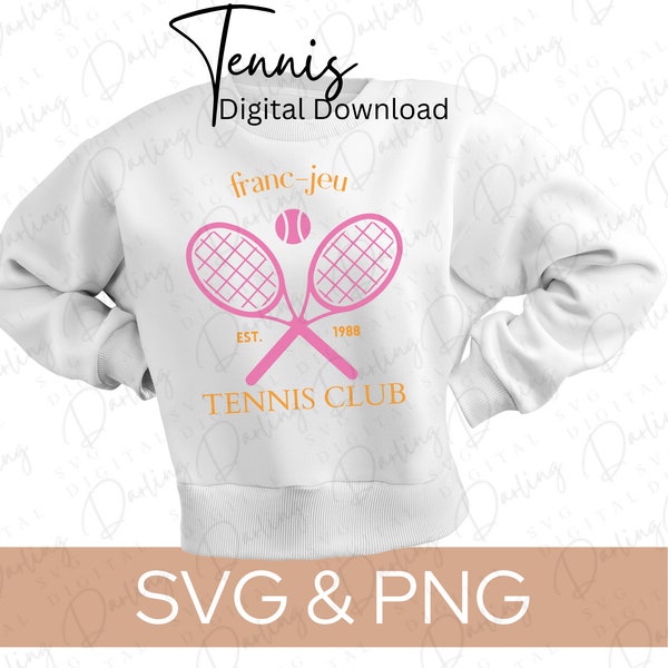 Tennis SVG, Tennis Club svg, digital file, cut file, svg & PNG