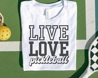 Live Love Pickleball SVG PNG: クラフトカットファイル（デジタルダウンロード）