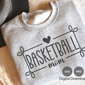 Basketball Mom SVG, Basketball Mom Cut file, Basketball clipart, Cricut svg, Basketball svg cut file, SVG PNG