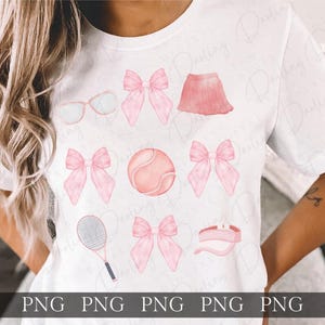 Tennis Coquette PNG, Tennis bows png file, Tennis bow png, digital download, PNG, sublimation
